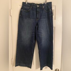 Free Assembly. Women’s Jeans. Wide Release Hem. Size 12. NWT. Dark Indigo Wash.